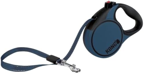Alcott Kong Terrain Retractable Dog Leash, Large, Blue, 16' Long