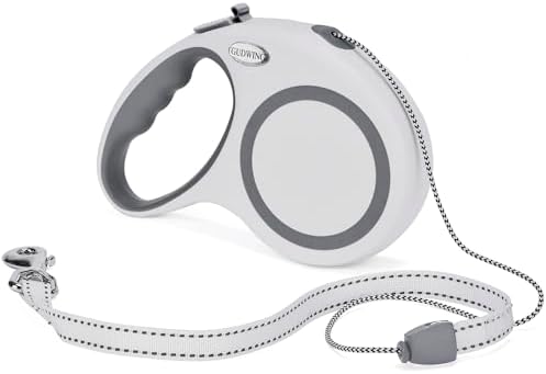 Retractable Dog Leash 30 FT, GUDWING Dog Walking Leash for Medium Large Dogs up to 77 lbs, Heavy Duty No Tangle, Large