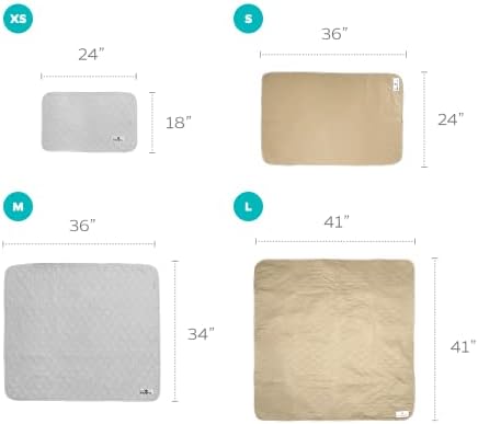 Pet Parents® Pawtect® Pads Washable Pee Pads for Dogs (2pack) of Premium Dog Pee Pads, Waterproof Puppy Pads & Reusable Dog Pads, Whelping Pads & Modern Pee Pads for Dogs (Tan/Grey, 41x41)