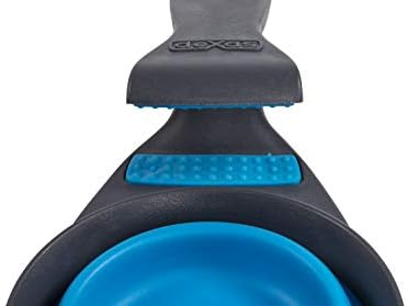 Dexas Popware for Pets Collapsible Klip Scoop, 3-in-1 Pet Food Scoop, Measuring Cup and Bag Clip, 1 Cup Capacity, Pro Blue (Pack of 6)