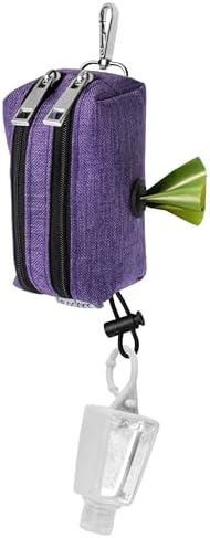 Dog Poop Bag Holder for Leashes and Treat Holder with 2 Waterproof Pouches