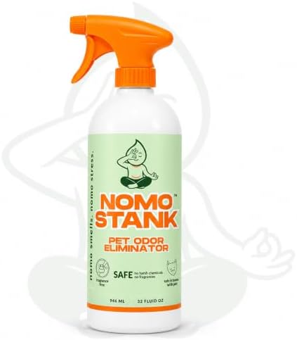 NOMO STANK Pet Odor Eliminator Spray for Home & Carpet | Unscented, 32 oz