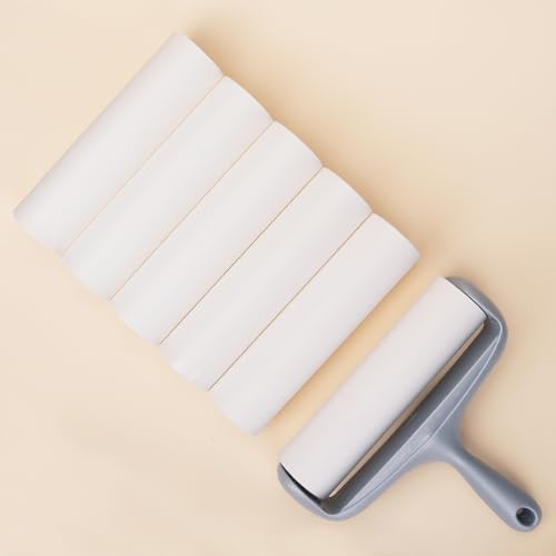 8 inch Large Surface Roller Refills for Scotch-Brite Pet Hair Pickup Extra Sticky Large Lint Roller 60 Sheets per Refill Pack of 5 Total 300 Easy-Tear Adhesive Sheets
