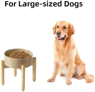 Havniva Ceramic Dog Bowls Elevated, Raised Dog Food Bowl for Small Dogs