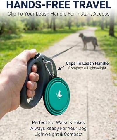 Rest-Eazzzy Collapsible Dog Bowls, 2 Pack Sturdy Portable Dog Water Bowls