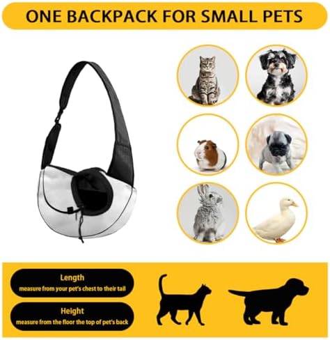 COEQINE Dog Carrying Sling Bag Rainbow Paw Print Puppy Carrier Bag Strap