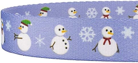 Country Brook Petz - Snowman Everyday Dog Leash - Christmas Collection Featuring Festive Designs (6 Foot, 3/4 Inch Wide)
