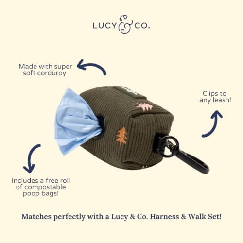 Lucy & Co. Take a Hike Corduroy Poop Bag Holder