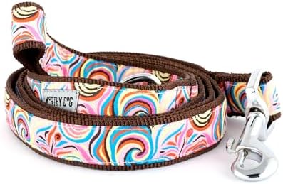THE WORTHY DOG Fun Patterns Stylish Dog Leash, 5ft Length, Swirly