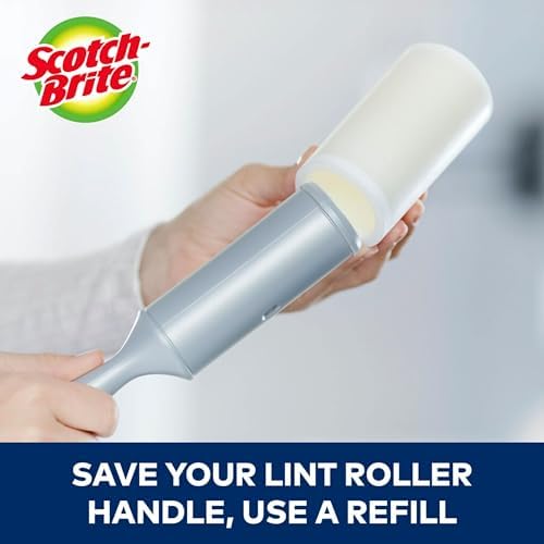 Scotch-Brite 50% Stickier Lint Roller, 288 Sheets Total, 6 Pack