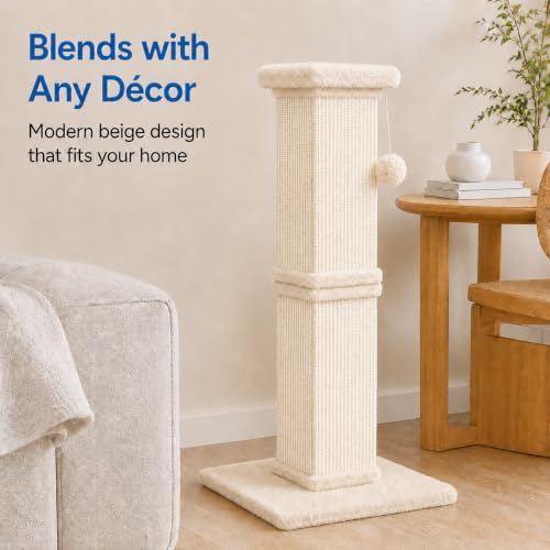 Cat Scratching Post for Indoor Cats, Sisal Cat Scratcherl, 32 Inch