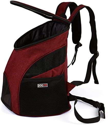 Dogline Personalized Front and Backpack for Dogs/Cats - Two Sizes - Airline Approved - Small, Red