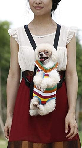 Front Cat Dog Backpack Travel Bag Sling Carrier Portable Outdoor Lightweight and Soft Comfortable Puppy Kitty Rabbit Double-Sided Pouch Shoulder Carry Tote Handbag Yellow L