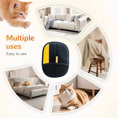 JUDUNA Pet Hair Remover Gloves, 2025 New Electrostatic Pet Hair Removal Gloves, Reusable Grooming Glove for Cats & Dogs