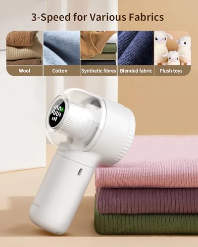 coldSky Fabric Shaver Large Lint Remover with Brush 2 in 1 Sweater Shaver