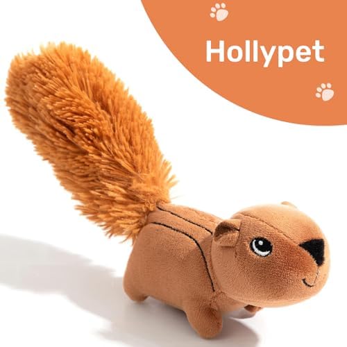 Hollypet Squeaky Hide and Seek Dog Toys for Small and Medium, Squirrel