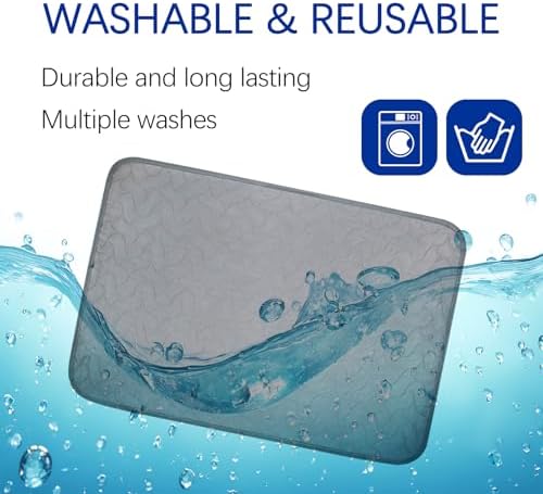 Gentle Purr Washable Pee Pads for Dogs 24 x 36, 2 Pack, Gray