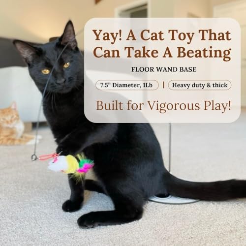 Cat Toys for Indoor Cats, Interactive Cat Toy Wand, Kitten Stuff, 9 Lures