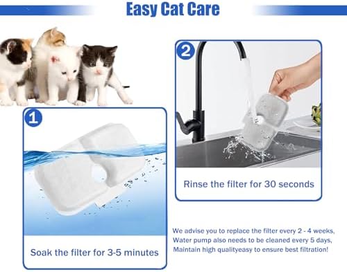 Cat Water Fountain Filter,12 pcs Pet Filter fit Petlibro Dockstream PLWF005