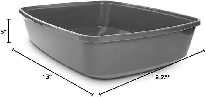 So Phresh by Petco Open Cat Litter Box Charcoal Large 19.5" L X 14.8" W X 4.3" H