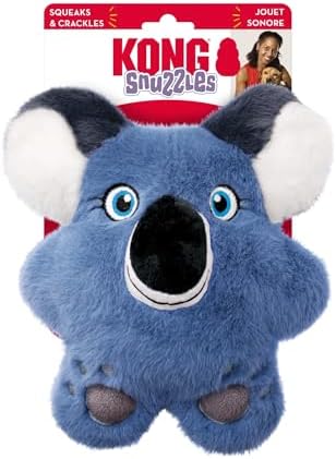 KONG Snuzzles Dog Toy, Plush Squeaker, Crinkle Sounds, Soft Durable Indoor Play (Koala, Medium)