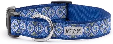 THE WORTHY DOG Summer Print, Adjustable Dog Collar, Small Dogs, Medallion