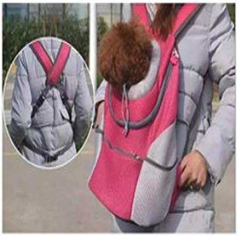 TWC Dog Cat Pet Carrier Backpack Carrier Bag with Opening for Neck and Head (Pink, Black and Blue) (Blue)