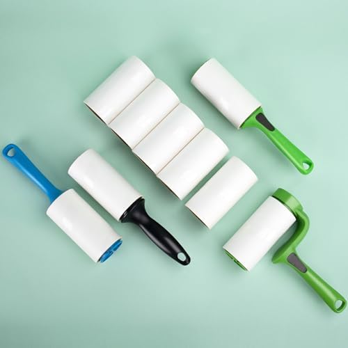 4.6 inch Giant Lint Roller Refills Compatible with Evercare Giant Lint Roller 4.6 inch Pet Hair Remover Roller Refill Extra Sticky 60 Sheets per Roll 5 Pack Total 300 Sheets