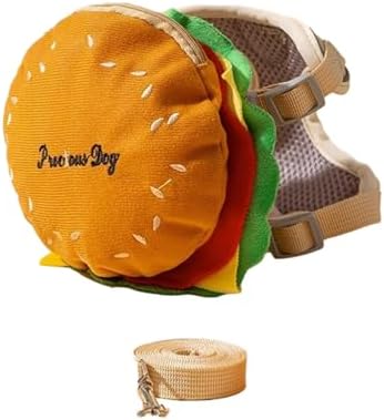 Adjustable Pet Puppies Self-Carrier Hamburger Bag for Dog Outdoor Training Hiking with Leash Bags Pet Backpack for Small Dogs