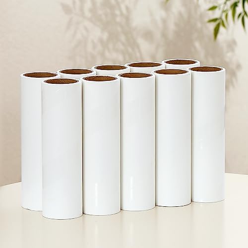 Lint Roller Refills 6.3 inch Great Value 10 Pack Extra Sticky Lint Remover Refills for Pet Hair Clothes Floor 6.3 inch Wide Lint Roller Replacement Refills