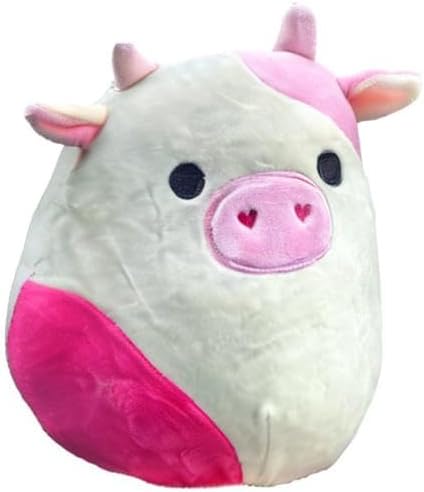 Squishmallow Official Kellytoy Plush Farm Squad Squishy Soft Plush Toy Animals (Caedyn Cow, 5 Inch)