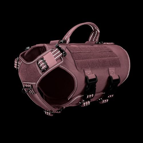 ICEFANG No Pull Tactical Dog Harness for Small Dogs,Adjustable Dog Vest