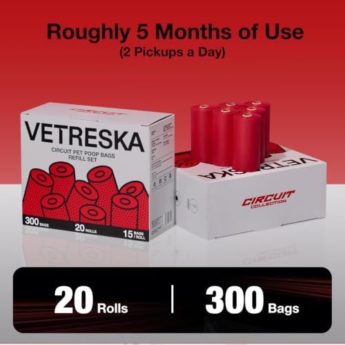 VETRESKA Dog Poop Bags, Champagne Scented, 300 Bags