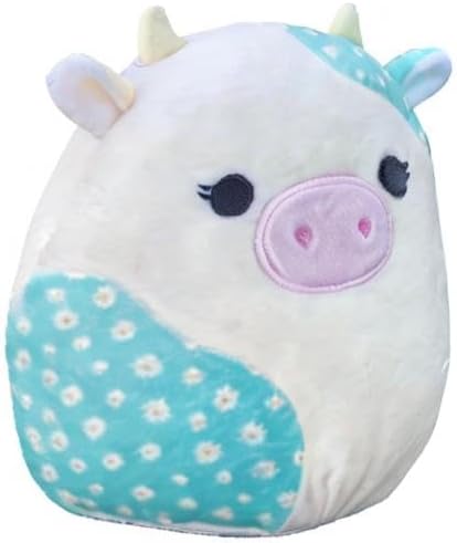 Squishmallow Official Kellytoy Collectible Plush Farm Squad Squishy Soft Animals Cows Pigs Chickens (Blue/White/Yellow, Belana Daisy Cow, 8 Inch)