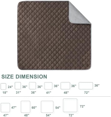 Eterish Washable Pee Pads for Dogs Extra Large 48'' x 60'' 2 Pack