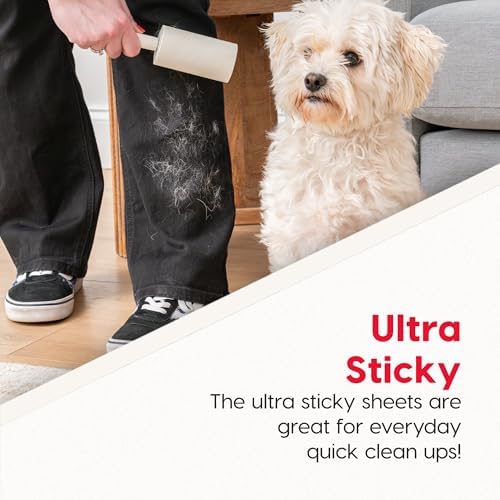 IRIS USA Extra Sticky Lint Roller, Standard Pack with Storage Box & Refills