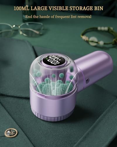 Fabric Shaver with Lint Brush, Large Lint Shaver with Digital Display