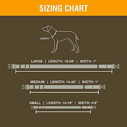 Browning Classic Dog Collar Hunting Dog Collar, Classic Webbing, Safety Orange, Large
