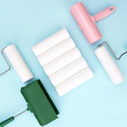 6.3 inch Large Lint Roller Refills Compatible with PetLovers BomDa YabeePet Fedicelly Large Lint Rollers for Pet Hair Extra Sticky 60 Sheets per Refill Pack of 5 Rolls 300 Sheets Total