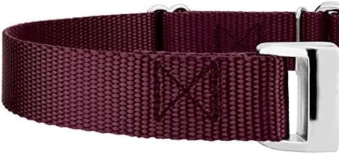 Country Brook Petz - Martingale Dog Collar - Heavy Duty Nylon Adjustable Martingale Dog Collar with Metal Buckle for Small Medium Large Breeds - 30+ Color Options (5/8 Inch, Extra Small, Burgundy)