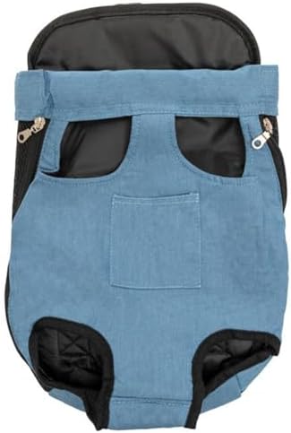 Front Cat Dog Backpack Travel Bag Sling Carrier Portable Outdoor Lightweight and Soft Comfortable Puppy Kitty Rabbit Double-Sided Pouch Shoulder Carry Tote Handbag D-Light Jeans Blue XL