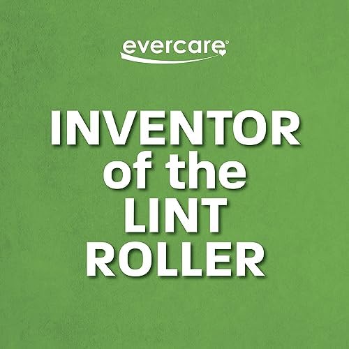 Evercare All Purpose Pet Hair Lint Roller with 2 Refills,180 Sheets –Reusable Sticky Roller for Pet Hair,Cat & Dog_Hair Remover,Lint Remover,Pet_Hair_Remover for Furniture,Clothing & Cars (Pack of 6)