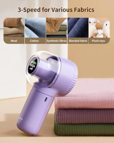 coldSky Fabric Shaver Large Lint Remover with Brush 2 in 1 Sweater Shaver