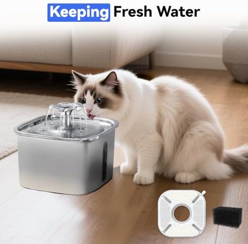 40 Packs Compatible with Veken Pet Cat Water Fountain Filters Replacement