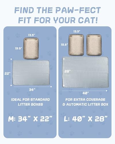 ANWA Waterproof 40" x 28" Extra Large Litter Box Mat, Silicone Litter Mat