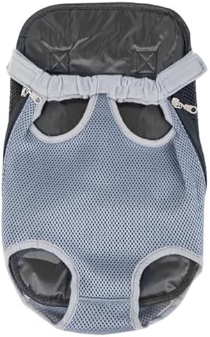 Front Cat Dog Backpack Travel Bag Sling Carrier Portable Outdoor Lightweight and Soft Comfortable Puppy Kitty Rabbit Double-Sided Pouch Shoulder Carry Tote Handbag B-Gray M