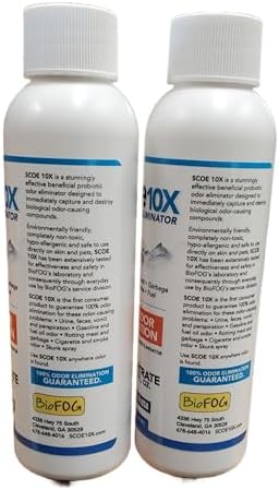 SCOE 10X Odor Eliminator Concentrate- 2 Spray Bottle Refills- Urine Odor Eliminator