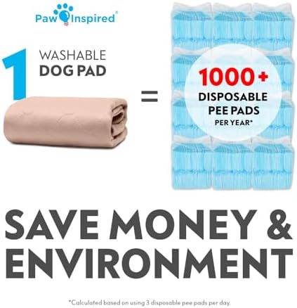 Paw Inspired Round Washable Pee Pads for Dogs, 60" Extra Large Size