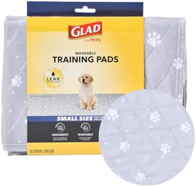 Glad for Pets Washable Dog Training Pads, Small, 18 x 24, 2 Count, 3-Pack