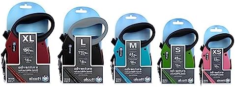 Alcott Adventure Retractable Leash, Medium, Green